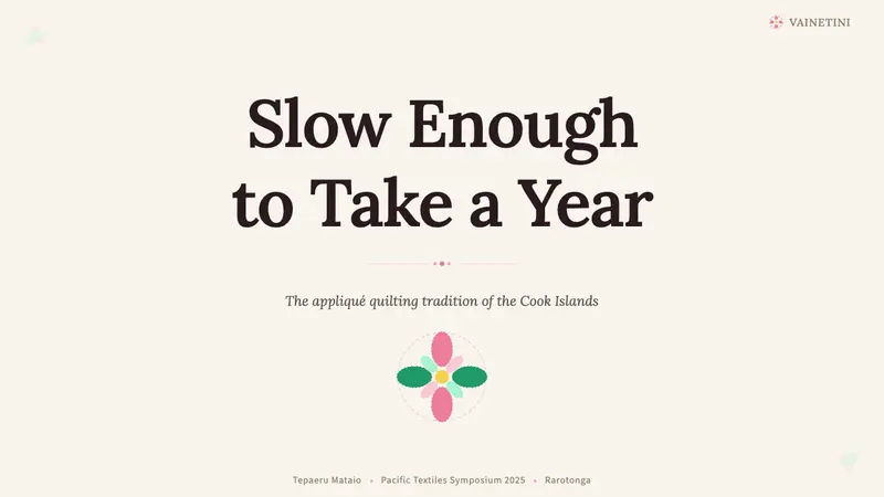 Cook Islands Tivaivai — Slides · cover