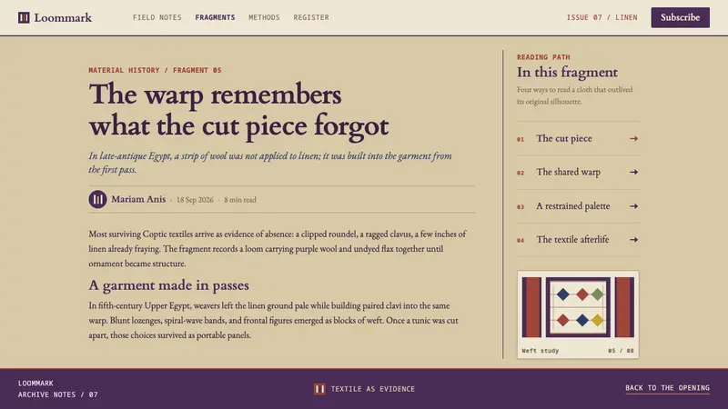 Coptic Tunic Weave — Web · article