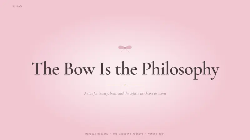 Coquette Aesthetic Pink Bow (2023) — Slides · cover