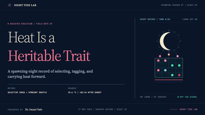 Coral Assisted Evolution — Slides · cover
