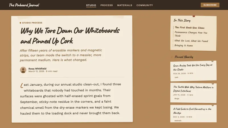 Cork Board Studio — Web · article