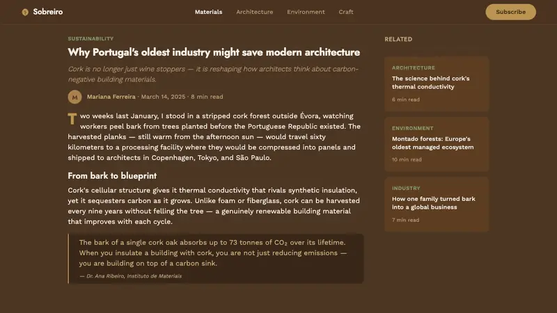 Portuguese Cork — Web · article