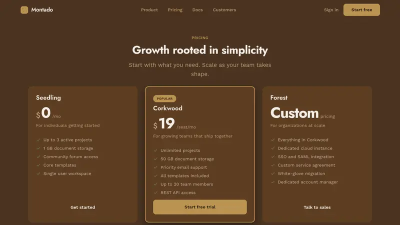 Portuguese Cork — Web · pricing