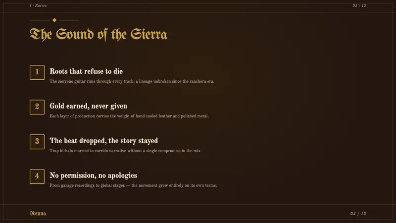 Corridos Tumbados — Slides · content