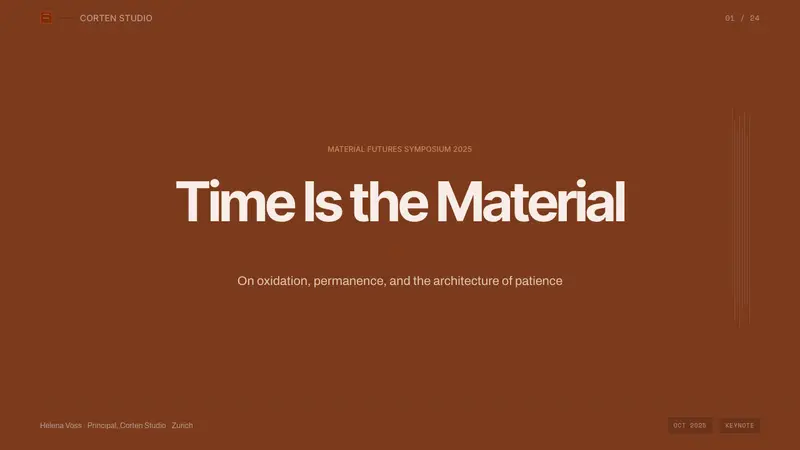 Corten Weathering Steel — Slides · cover