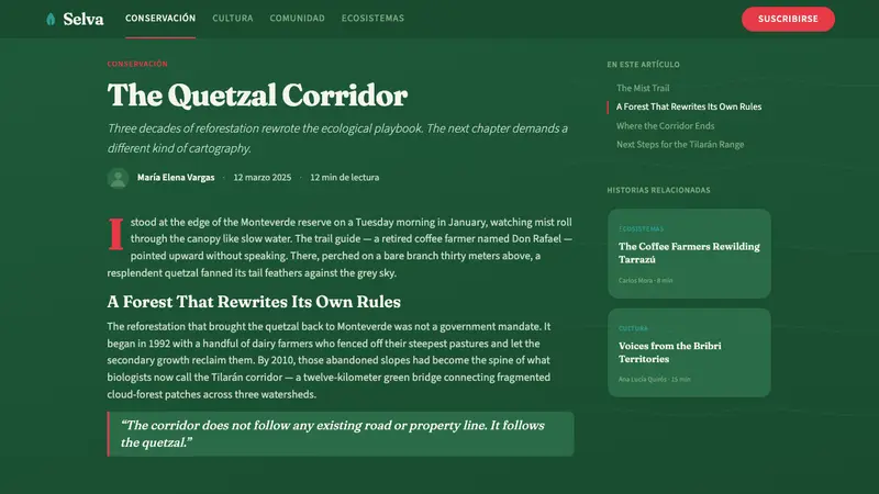 Costa Rica Pura Vida Eco — Web · article