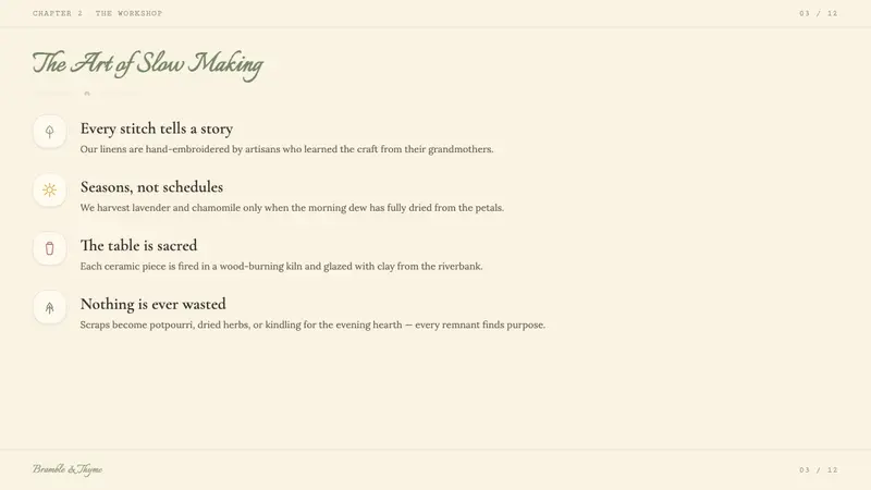 Cottagecore — Slides · content