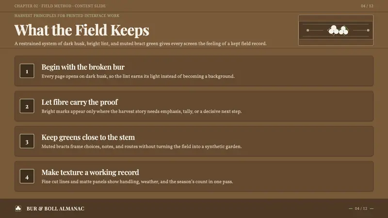 Cotton Boll Harvest — Slides · content