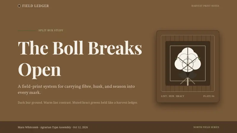 Cotton Boll Harvest — Slides · cover