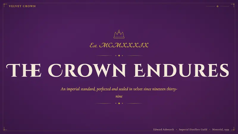 Crown Royal Purple Velvet (1939) — Slides · cover