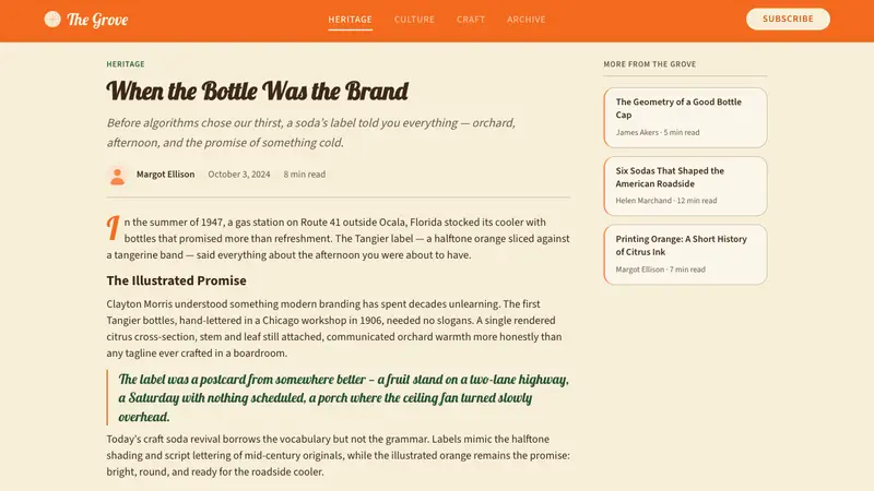 Orange Crush Soda (1906) — Web · article
