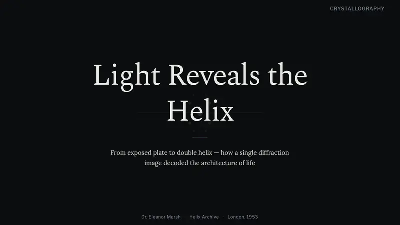 X-Ray Crystallography — Slides · cover
