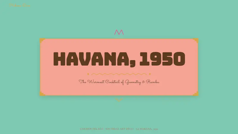 Cuban Art Deco (Havana 1950) — Slides · cover
