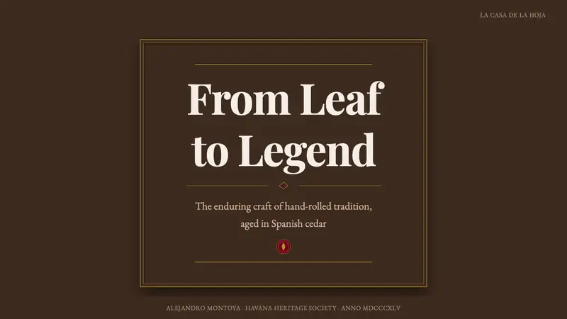 Cuban Habano Cigar — Slides · cover
