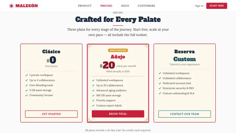 Havana Club Cuban Rum — Web · pricing