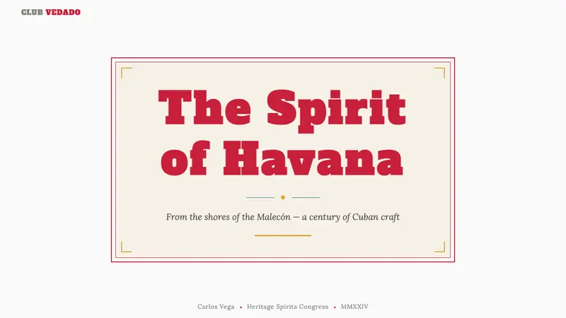 Havana Club Cuban Rum — Slides · cover