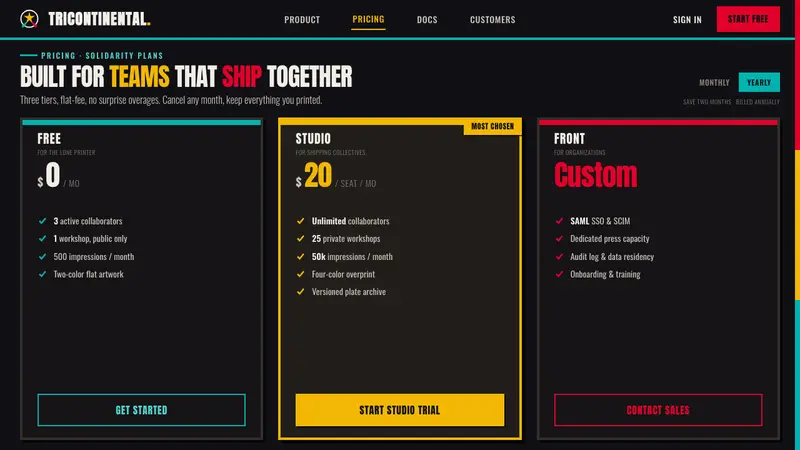OSPAAAL Tricontinental — Web · pricing