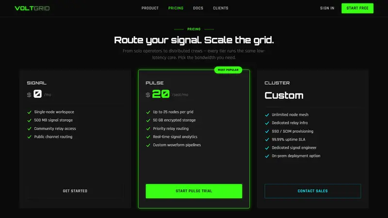 Cybergoth Rave — Web · pricing