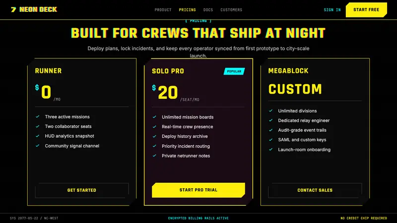 Cyberpunk 2077 Night City Yellow — Web · pricing