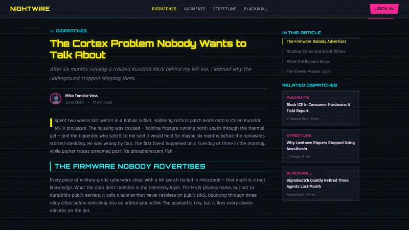 Edgerunners Neon — Web · article