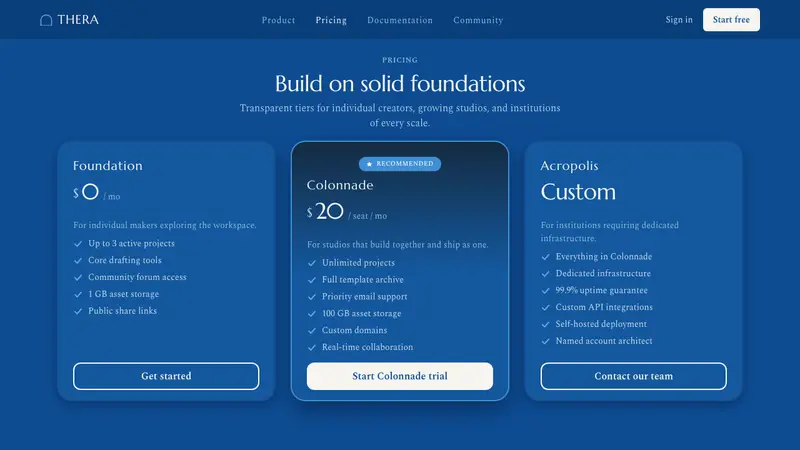 Cycladic Santorini — Web · pricing