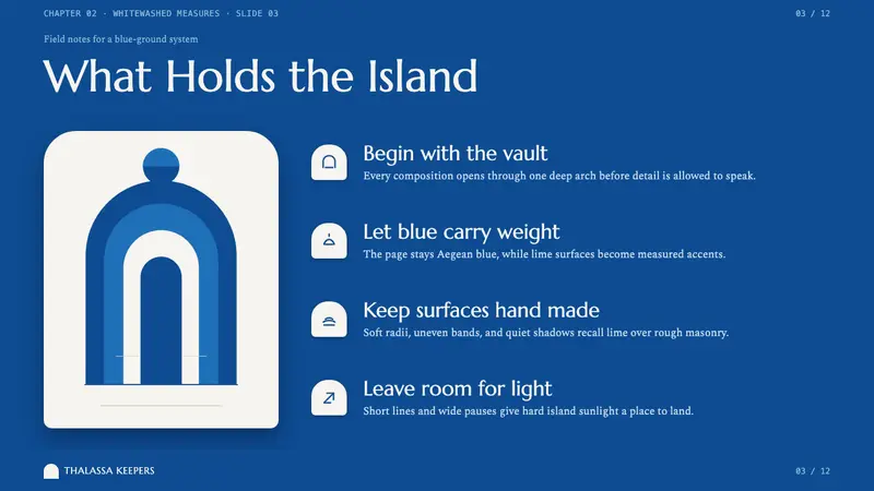 Cycladic Santorini — Slides · content