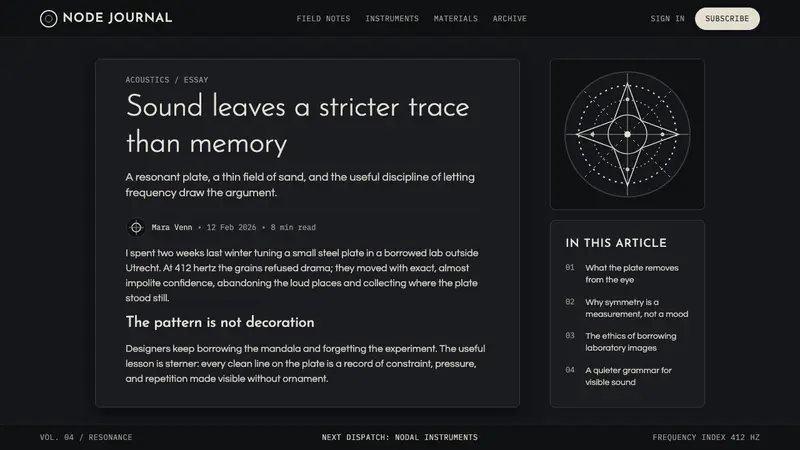 Cymatics Standing Wave — Web · article