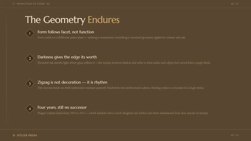 Czech Cubist Decorative Arts — Slides · content