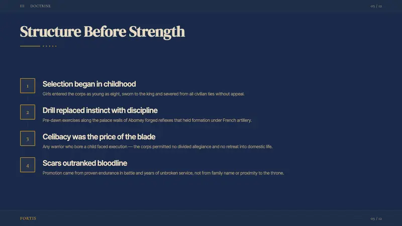 Dahomey Amazons (1840) — Slides · content