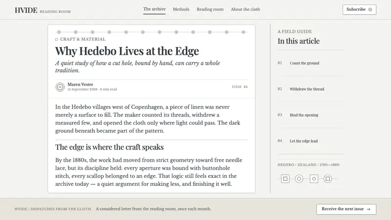 Danish Hedebo Cutwork — Web · article