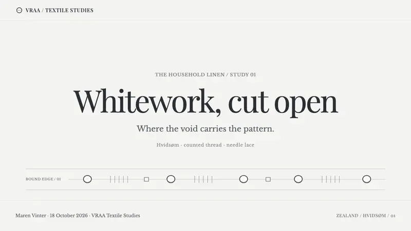 Danish Hedebo Cutwork — Slides · cover