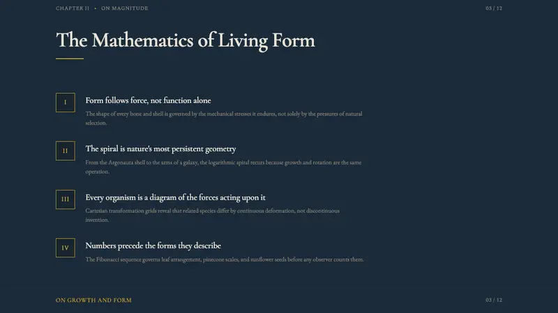 On Growth and Form — Slides · content