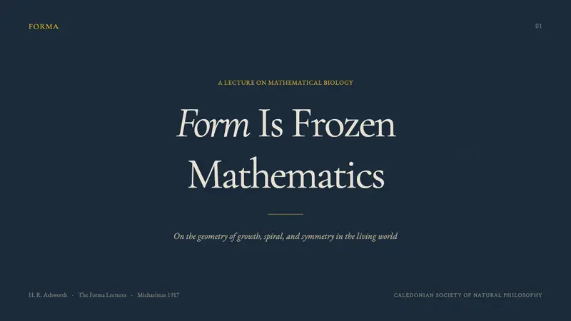 On Growth and Form — Slides · cover