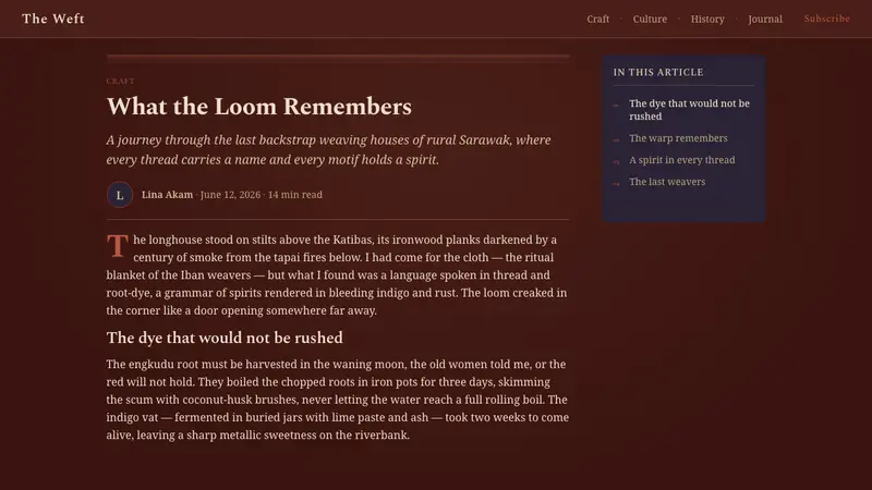 Iban Pua Kumbu — Web · article