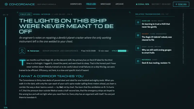 Dead Space Ishimura — Web · article