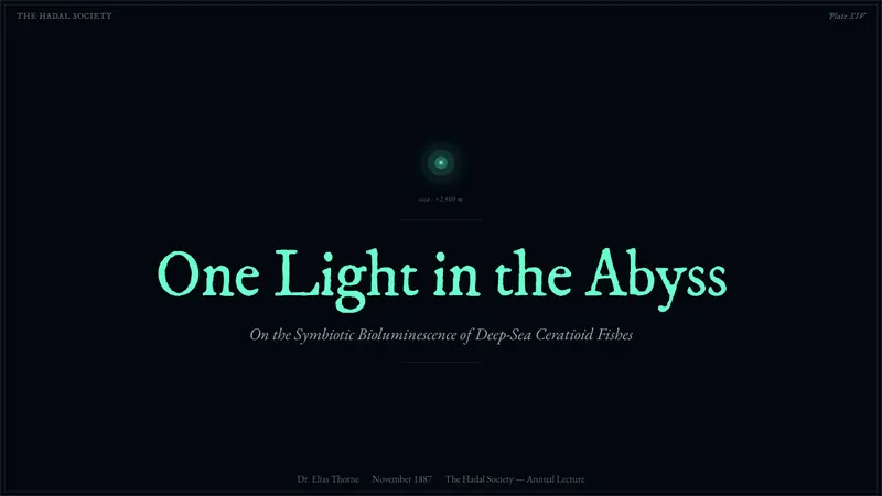 Anglerfish Lure Bioluminescence — Slides · cover