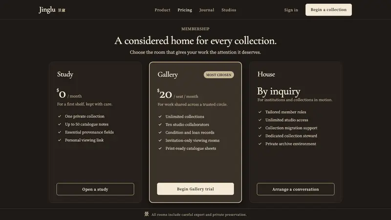 Dehua Blanc de Chine — Web · pricing