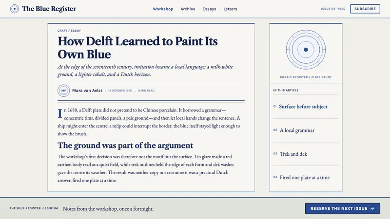 Delft Blauw — Web · article