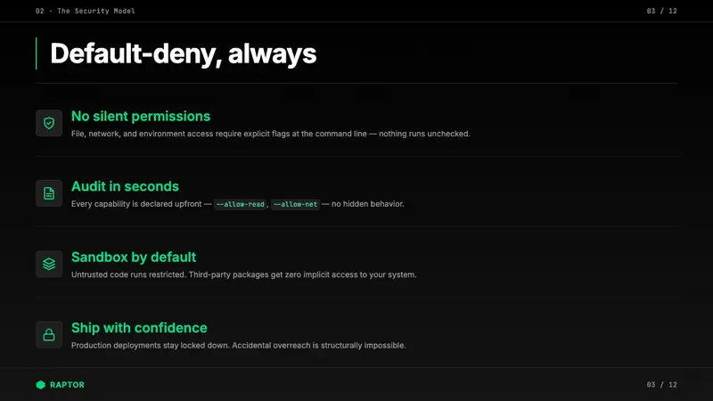 Deno Runtime-Green — Slides · content