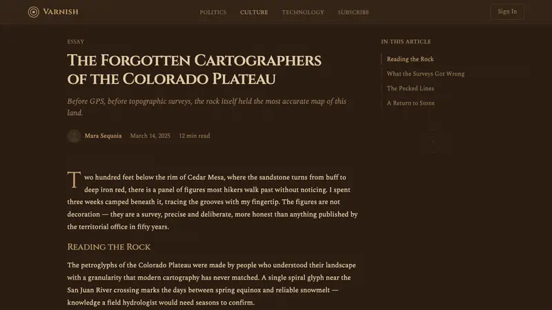Desert Varnish — Web · article