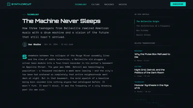 Detroit Techno — Web · article
