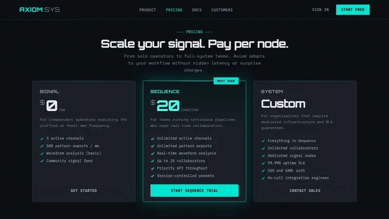 Detroit Techno — Web · pricing