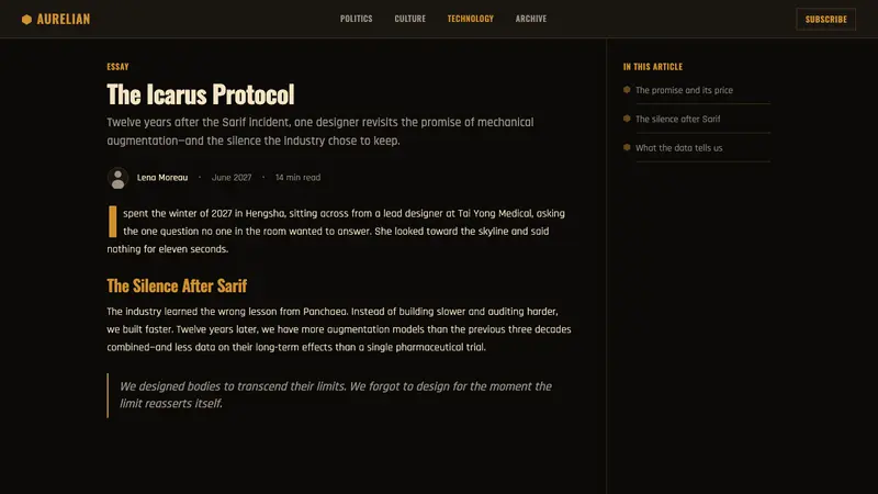 Deus Ex: Human Revolution — Web · article