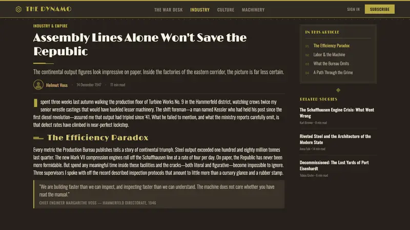 Dieselpunk Retrofuture — Web · article