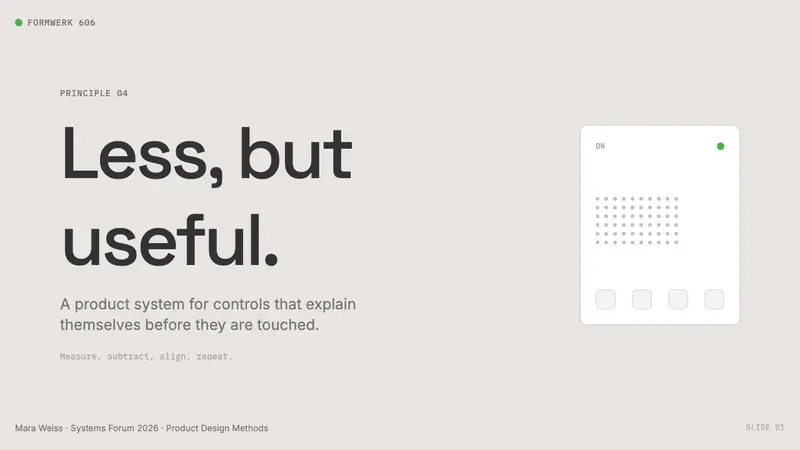 Dieter Rams / Braun — Slides · cover