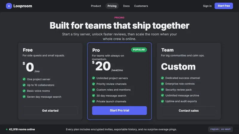 Discord Blurple Server (2020) — Web · pricing