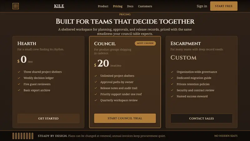 Dogon Toguna Shelter — Web · pricing