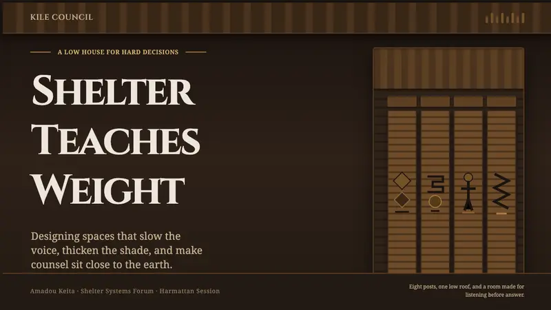 Dogon Toguna Shelter — Slides · cover