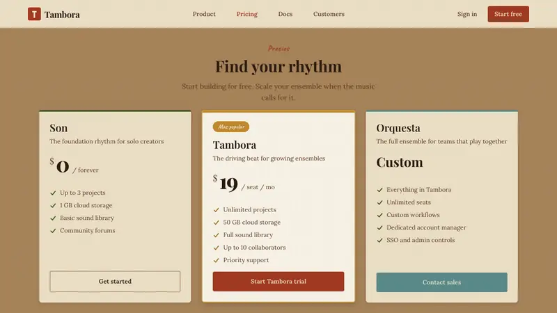 Dominican Bachata & Perico Ripiao — Web · pricing