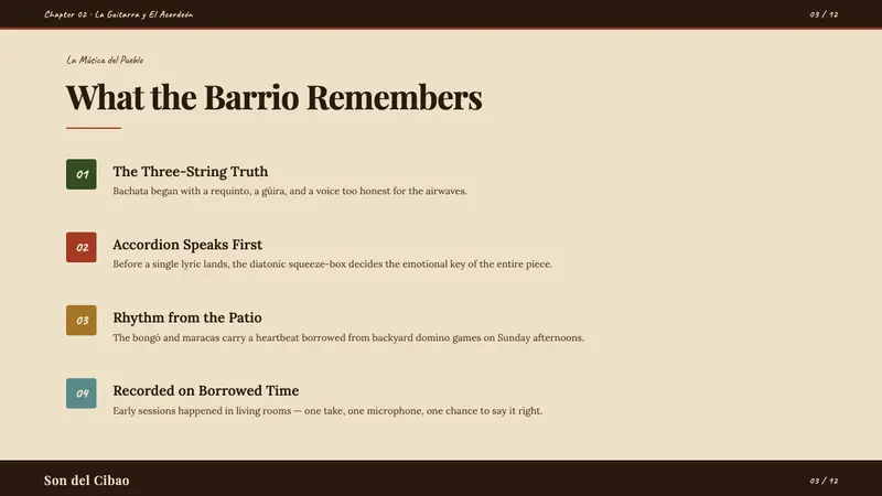 Dominican Bachata & Perico Ripiao — Slides · content
